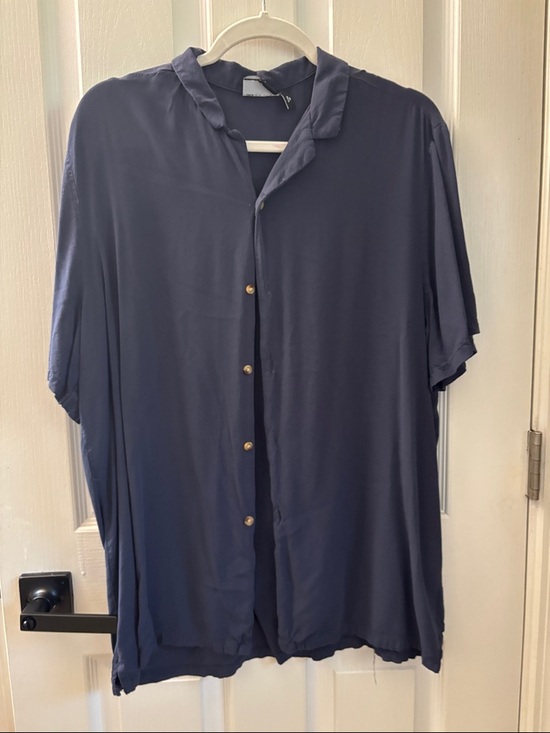 ASOS Other - ASOS Navy Short-Sleeve Button-Down Shirt